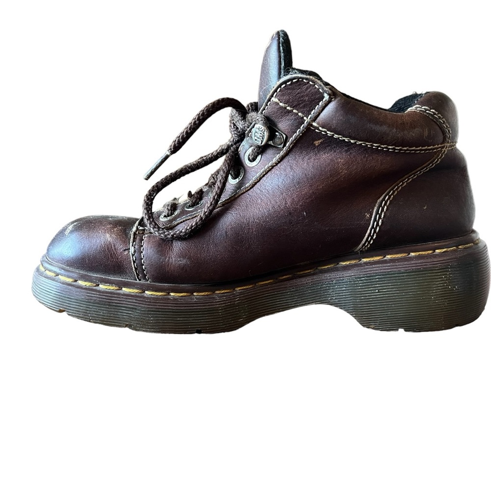 Dr. Martens Brown Leather Lace Up Ankle Boots 
Made in England